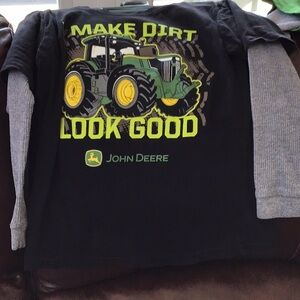 John Deere 3/4 sleeve thermal-style shirts